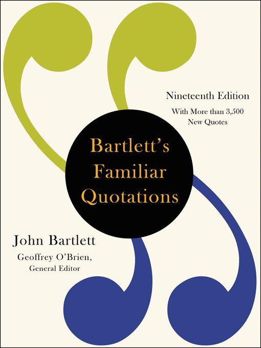 Cover image for Bartlett's Familiar Quotations